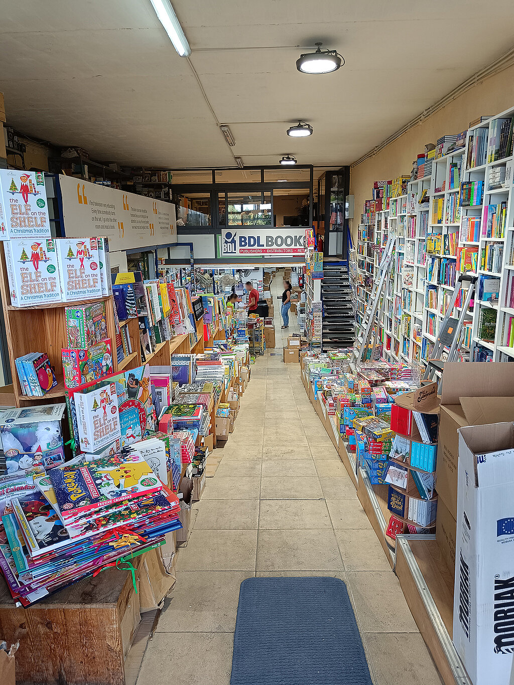 Bookstore with various books in Malta