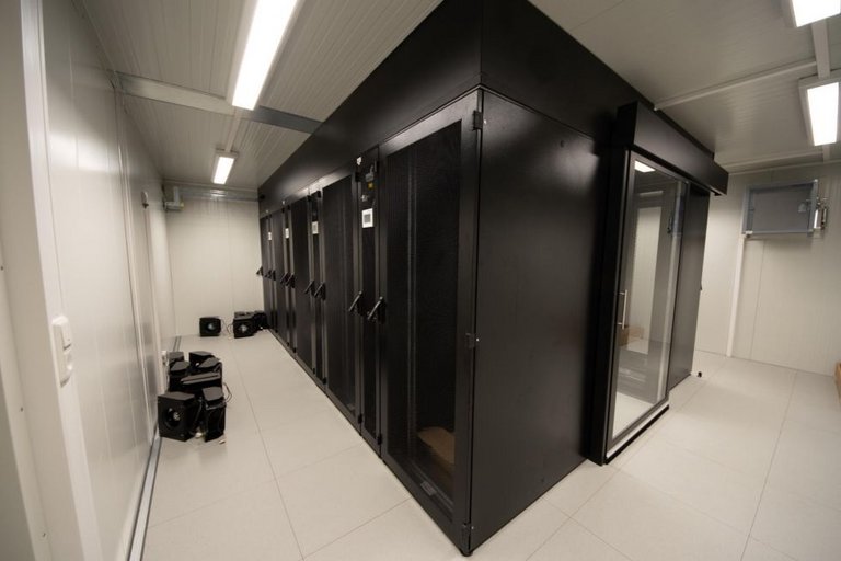 DC IT container in black in a room