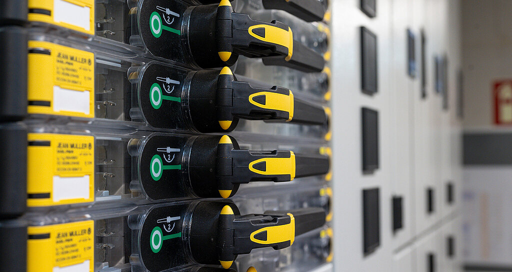 Detailblick auf die Serverracks