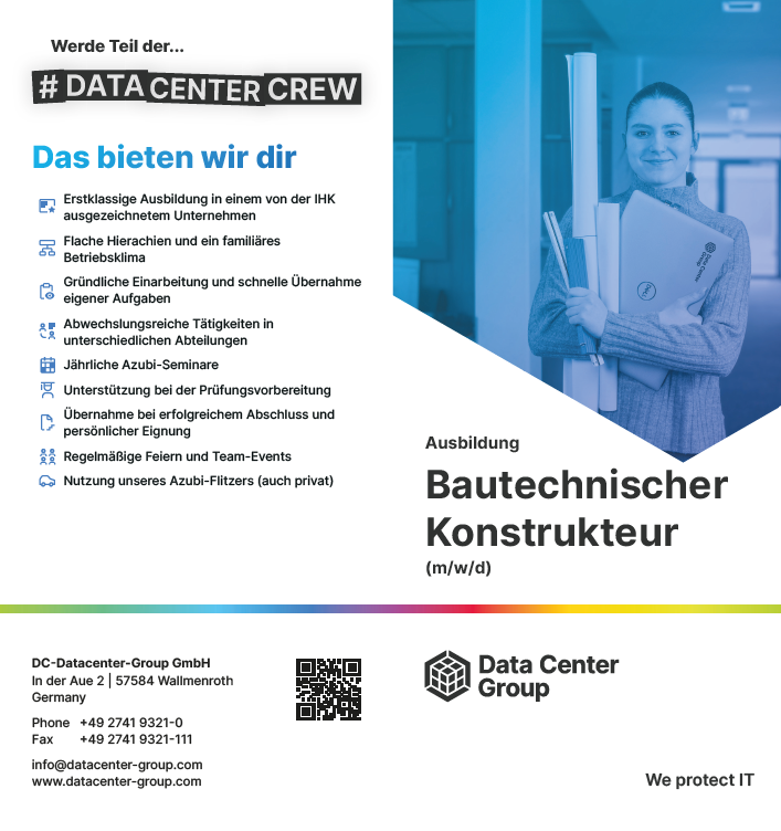 Deckblatt des Azubi-Flyers zum Beruf des Bautechnischen Konstrukteurs