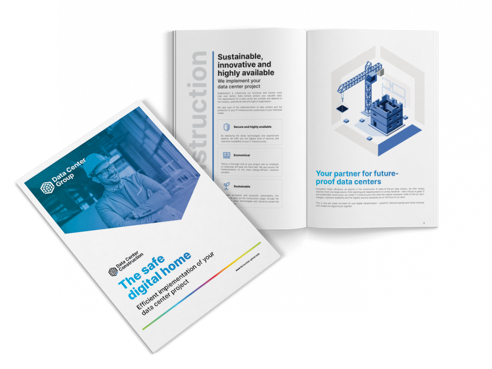 Cover of the Data Center Group Construction brochure